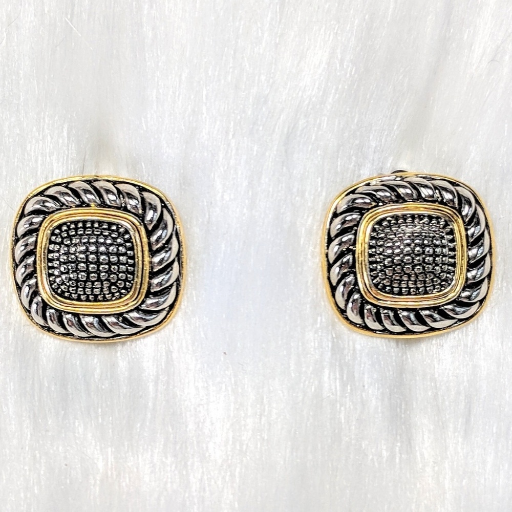 Contemporary Heavyweight Rope Earrings - Picture 2 of 4